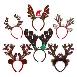 Christmas Decorations L Led Headband Reindeer Antlers Light Up Headwear Costume Accessories For Xmas Party Drop Delivery Home Garden Dhuyb
