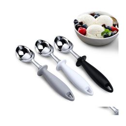 Ice Cream Tools Zinc Alloy Scoop Tool Comfortable Handle Heavy Duty Icecream Baller Spoon Gelatos Frozen Yogurt Fruit Sundaes Waterm Dhu8M