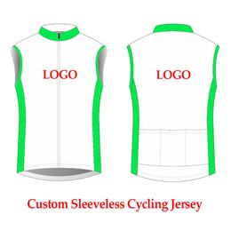 Racing Jackets Custom Cycling Vest Windproof Bike Clothing Sleeveless Jersey Breathable Bicycle Tops Personalised JerseysRacing