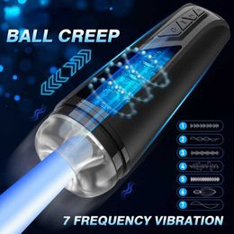 Sex toy Massager Automatic Vagina Sucking Masturbator Man Telescopic Vibration Moan Sexual Machine Blowjob Silicone Toys for Men