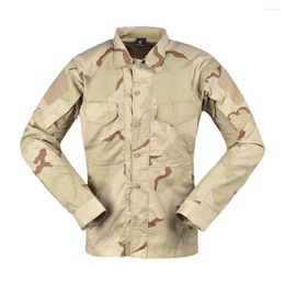 Men's Casual Shirts FRONTER Three Colour Desert Tropical Army Camouflage Tactical Shirt Mercenaries Military Enthusiast Games Clothes