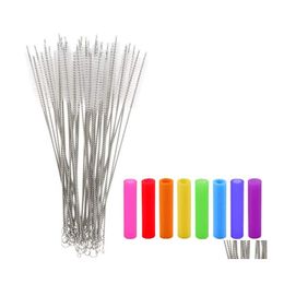 Drinking Straws 175Mm 20Mm 240Mm Cleaning Brush Colorf Sile Tips For 10.5 8.5 Stainless Steel Metal Sts Drop Delivery Home Garden Ki Dh5Bu