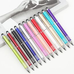 Ballpoint Pens 24 Pcs/lot Style Capacitance Metal Pen Touch Screen Ball Business Office School Writing Supplies