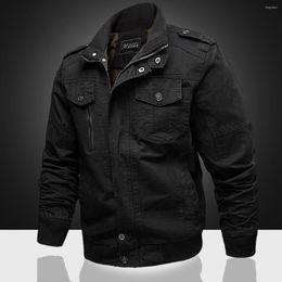 Men's Jackets 2023 Spring Men's Workwear Jacket Military Outdoor Cotton Casual European And American Plus Size Men Leather