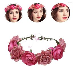 Bandanas Floral Flower Headpiece Headband Girl Hair Holiday Wedding Style Accessory Supply Decor Woman Bridal Headpieces Headdressfairy