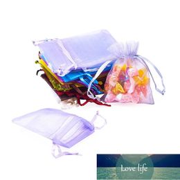 Wholesale 7*9cm Jewellery Bags Organza Jewellery Wedding Party Favour Xmas Gift Bags Purple Blue Pink Yellow Black With Drawstring