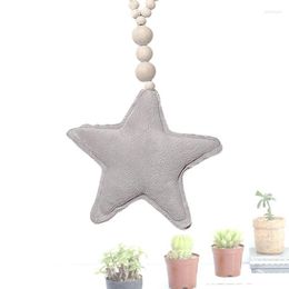 Decorative Figurines Nordic Style Wooden Beads Star Heart Ornaments Dream Catcher Kids Room Decoration Wall Hanging Girls Baby Tents