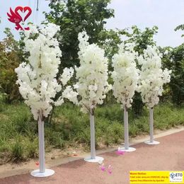 2022 wedding party 5ft Tall 10 piecelot slik Artificial Cherry Blossom Tree Roman Column Road Leads For Wedding party Mall Opened