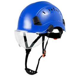 CE Construction Safety Helmet With Visor For Engineer Goggles ABS Hard Hat ANSI Industrial Work Cap Men Head Protection