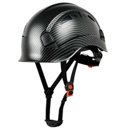 Carbon Fiber Pattern Safety Helmet For Engineer Ansi Construction Hard Hat High Quality ABS Protective Work Cap Men Industrial