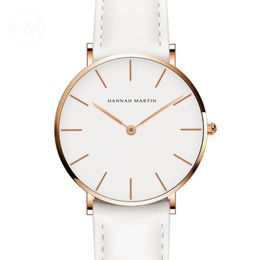 Wristwatches Drop Japan Quartz Simple Women Fashion Watch White Leather Strap Ladies Wrist Watches Brand Waterproof Wristwatch 36mmWristwatc