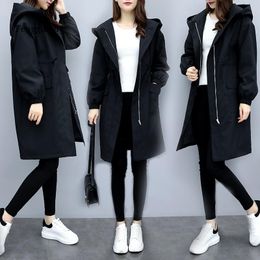 Women's Trench Coats Hooded Thicken Windbreaker Casaco Feminin Clothes Coat Female Casual Plus Size 4xl For Women Outwear