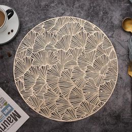 Table Mats Heat Insulation Round Placemats Restaurant Hollow PVC Decoration Meal Mat Anti- Dining Line Steak Plate Pad