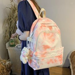 Backpack 2023 Women Nylon Schoolbags Teenager Laptop College Bookbag Travel Designer Leisure Shoulder Bag