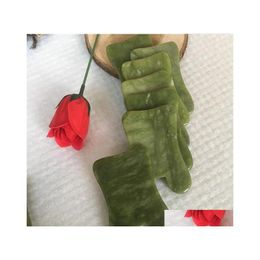 Massage Stones Rocks Drop Natural Jade Mas Tool Guasha Board Gua Sha Facial Treatment Stone Scra Care Healthy Delivery Health Beaut Dhs04