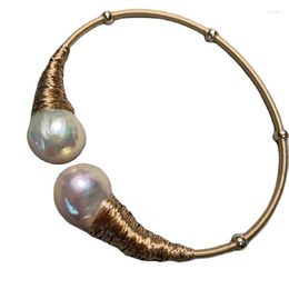 Bangle Ladies' Natural Pearl Bracelets Gifts Strong Lustre Baroque Pearls Handmade Designer Jewellery Styles Postage