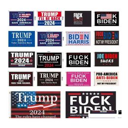 Banner Flags Stock 120 Designs Direct Factory 3X5 Ft 90X150 Cm Save America Again Trump Flag For 2024 President U.S. Ensign Drop Del Dhpds