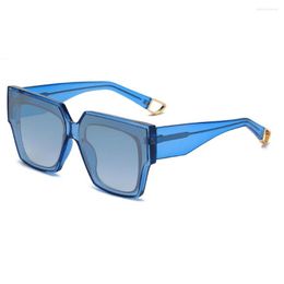 Sunglasses Korean Trendy Fashion Anti Ultraviolet Large Frame Thin Glasses For Men And Women