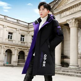 Masculino de inverno médio e longo casaco comprido 2023 edição coreana tendência