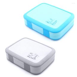 Dinnerware Sets Lunch Bento Box 5 Portioned Compartments With Lid For Kids Adults Student Office Worker Use Home Storage Drop