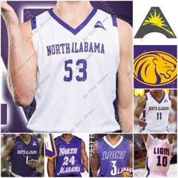 Basketball Jerseys Custom North Alabama UNA Lions Basketball Jersey NCAA College Jamari Blackmon C.J. Brim Emanuel Littles Christian Agnew Mervin James