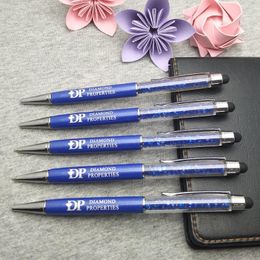 Custom My Own Company Name/address/email/logo Brand On Touch Screen Pen Stylus For Phone4/5/6s Tablet Laptps 60pcs A Lot Ballpoint Pens