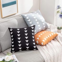 Pillow Decorative Throw Cover Boho Grey Geometric Velvet Pillowcases For Sofa Bedroom Couch Outder Home Decor