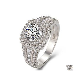 With Side Stones Diamond Rings For Wedding Ladies Engagement High Jewelry Fashion Banquet Fl Drop Delivery Dhmkw