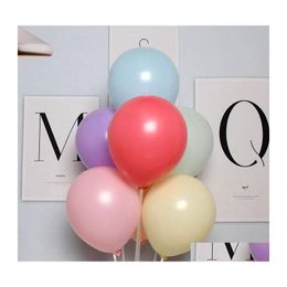 Party Decoration 100Pcs/Lot 10 Inch Mti Colour Aron Latex Balloons Pastel Candy Helium Balloon Wedding Birthday Baby Shower Decor Gif Dhm5O