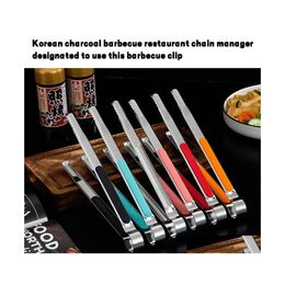 Other Kitchen Tools Korean Barbecue Clip Tool Stainless Steel Barbecuess Steak Buffet Barbecues Mtipurpose Food Clips Drop Delivery Dhbso
