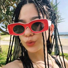 Sunglasses Retro Rectangle Women Brand Designer Vintage Small Frame Sun Glasses Ladies UV400 Eyewear Oculos De So