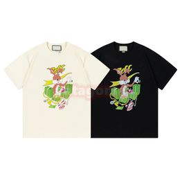 Mens Summer Short Sleveve T Shirt Womens Fashion Digital Cartoon Print Cotton Tees Lovers Hip Hop Clothing Size XS-L