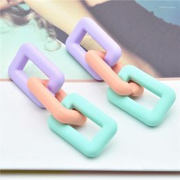 Hoop Earrings Acrylic Drop Dangle Chunky Long Link Chain Statement Geometric For Women Girls