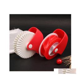 Baking Pastry Tools Pizza Cutting Plastic Wheel Roller Kitchen Gadgets Diy Dough Rolling Decoration Tool Drop Delivery Home Garden Dhfbx