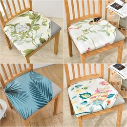 Chair Covers Flowers Printed Dining Removable Spandex Kitchen Seat Cushion Cover Elastic Slipcover El Decor