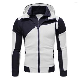 Men's Hoodies Fashion Youth Hooded Jersey Winter Men Sweatshirts Casual Hoody Sportswear Jacket Coat Double Layer Zipper Cardigan