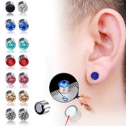 Backs Earrings Stainless Steel Stud For Men Women Unisex Round Magnet Without Piercing Fashion Jewellery 2023