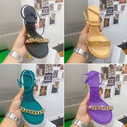 Sexy ladies high heels sandals designer luxury designer fashion chain leather one strap buckle 9CM bar wedding party formal shoes factory shoes 35-40