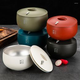 Bowls 316 Korean Stainless Steel Rice Bowl Soup Instant Noodle Anti-scalding Household Kids Small Kitchen Tableware