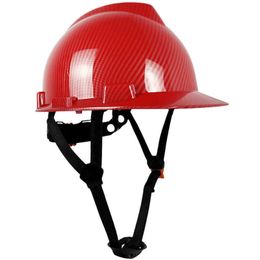 American High Quality Industrial Work Safety Helmet Engirneer Construction Hard Hat ABS Shell Carbon Fiber Pattern Caps