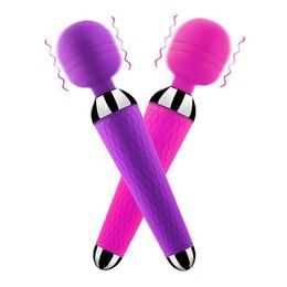 Sex toy massager Sex toy Massager Female Usb Recharge Vibrator Magic Wand Powerful g Spot Clitoris Stimulator Vibrating Toys for Women