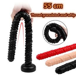 Beauty Items Super Long Anal Plug Spiral Particles Stimulation Huge Dildo Butt Female Masturbation Male Prostate Massager sexy Toys