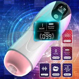 Sex toy Massager Male Masturbator Vibration Blowjob Toys Real Vagina Penis Oral Machine Tvibration Adjustable Aircraft Cup