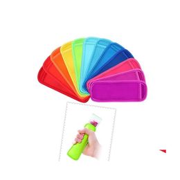 Ice Cream Tools Colorf Popsicle Holders Pop Sleeves Zer Summer Icy Block Lolly Holder For Kids 18X6Cm Epacket Drop Delivery Home Gar Dhkvy