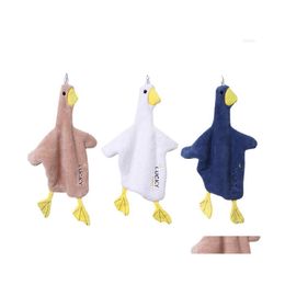 Towel Korean Lovely Duck Hand Towels Kitchen Bathroom Soft Quick Dry Absorbent Household Hanging Wash Hands Drop Delivery Home Garde Dh24G