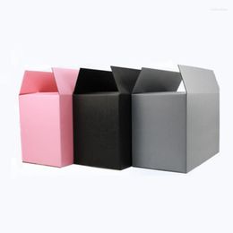 Gift Wrap 5Pcs/10Pcs/Batch Black And Pink Grey Carton 3 Layers Corrugated Box Packaging For Christmas Birthday Party