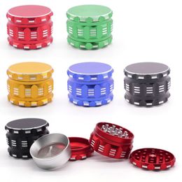 Metal Grinder 4 Layer Machine 63 MM Audio Drum Aluminium Alloy Grinders Striped Gear Aluminium Alloy Smoking Crusher Tool Smoking Accessories Customised LOGO