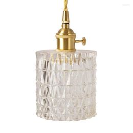 Pendant Lamps LukLoy LED Single Head Glass Lamp Retro Light Hanging Living Room Kitchen Bedside Loft