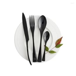 Flatware Sets Z&Lamour European High-end Black Gold Thickened Stainless Steel Cutlery