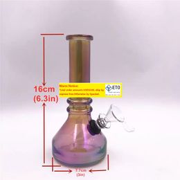 Smoking Hookahs Glass Water Pipes Iridescent Beaker BongsFree Type